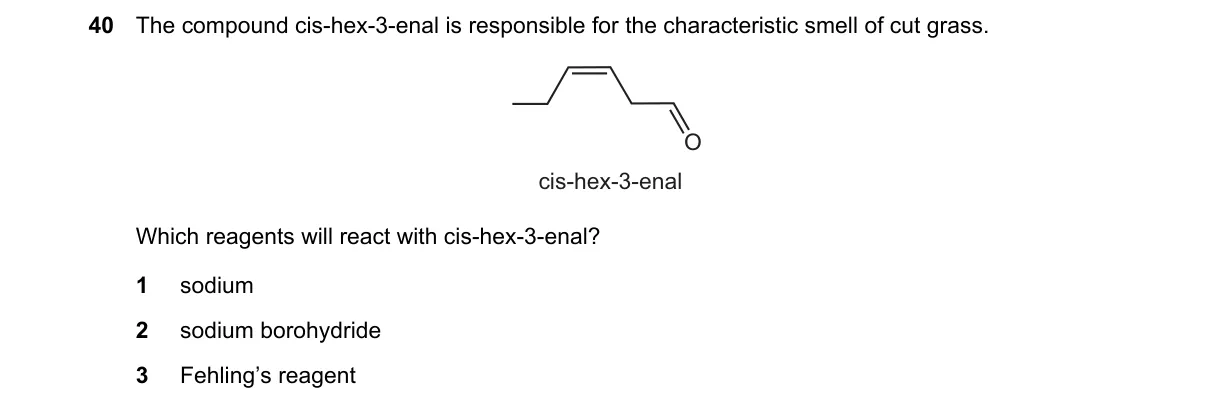 Question 40 from 9701/12/O/N/18