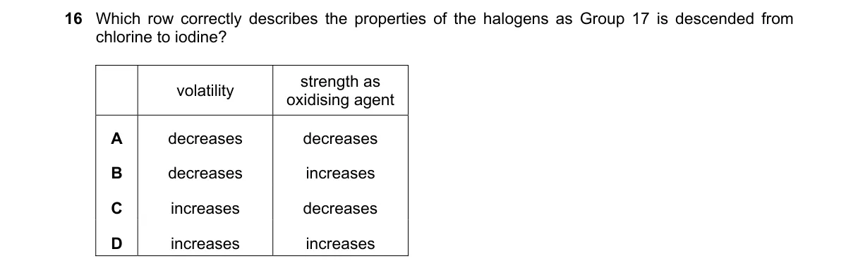 Question 16 from 9701/13/O/N/18
