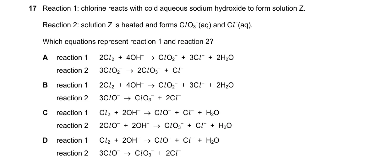 Question 17 from 9701/13/O/N/18