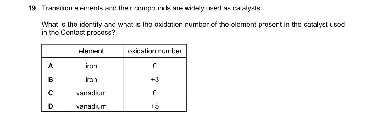 Question 19 from 9701/13/O/N/18