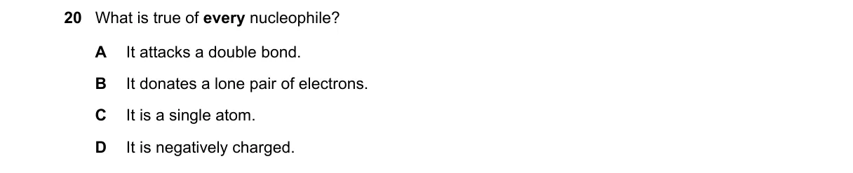Question 20 from 9701/13/O/N/18