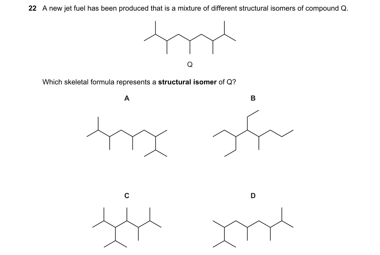 Question 22 from 9701/13/O/N/18