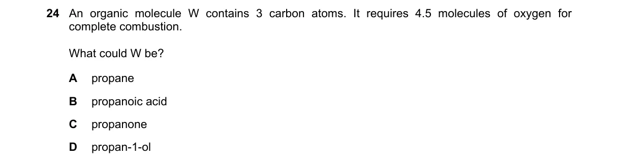 Question 24 from 9701/13/O/N/18