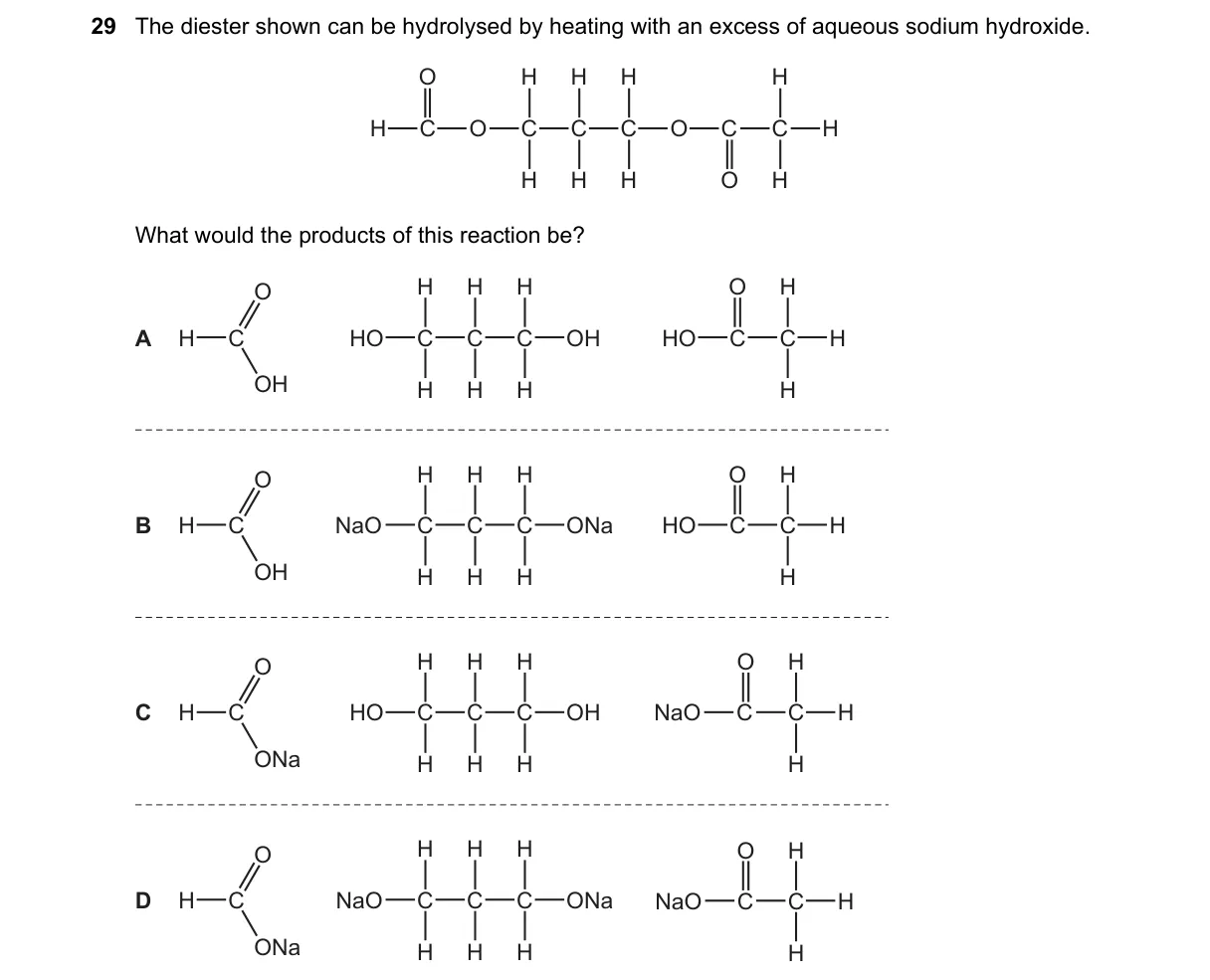 Question 29 from 9701/13/O/N/18