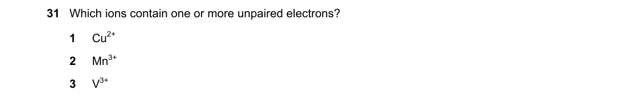 Question 31 from 9701/13/O/N/18