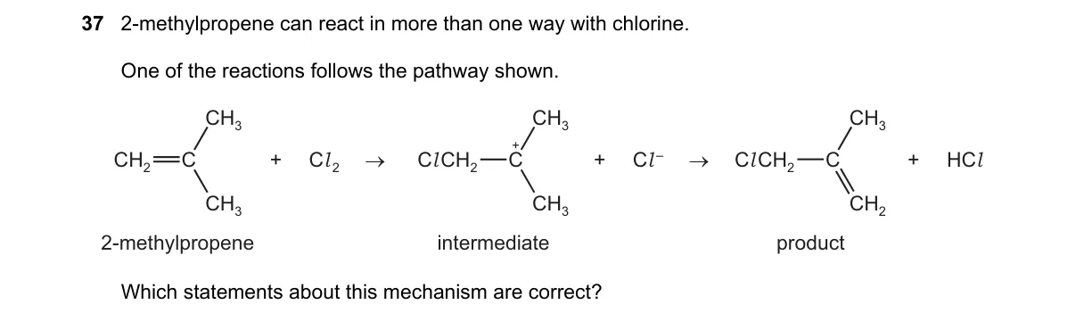 Question 37 from 9701/13/O/N/18