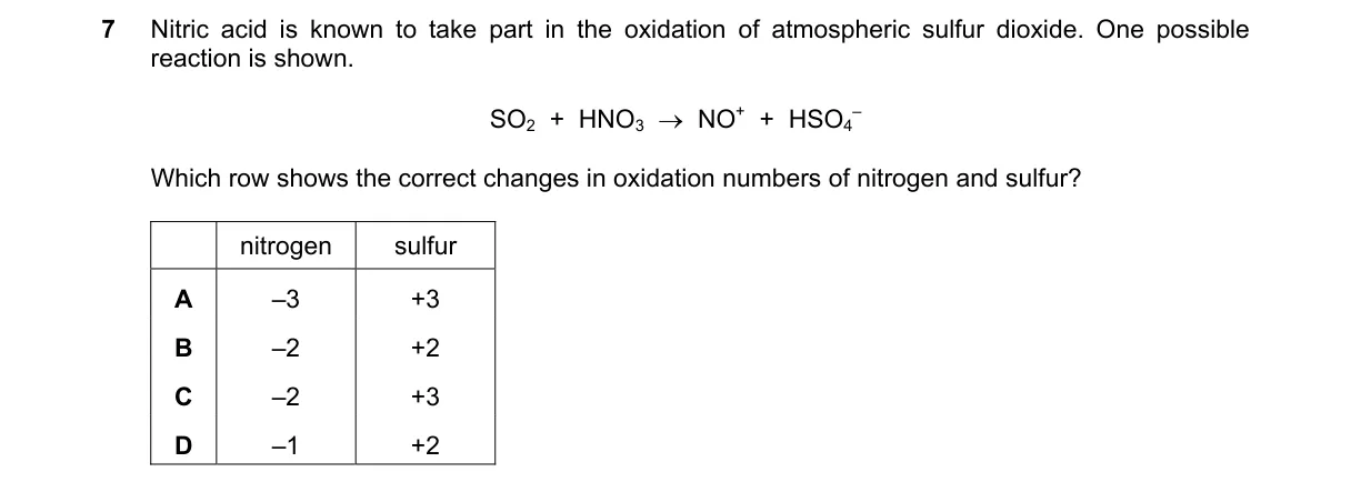 Question 7 from 9701/13/O/N/18