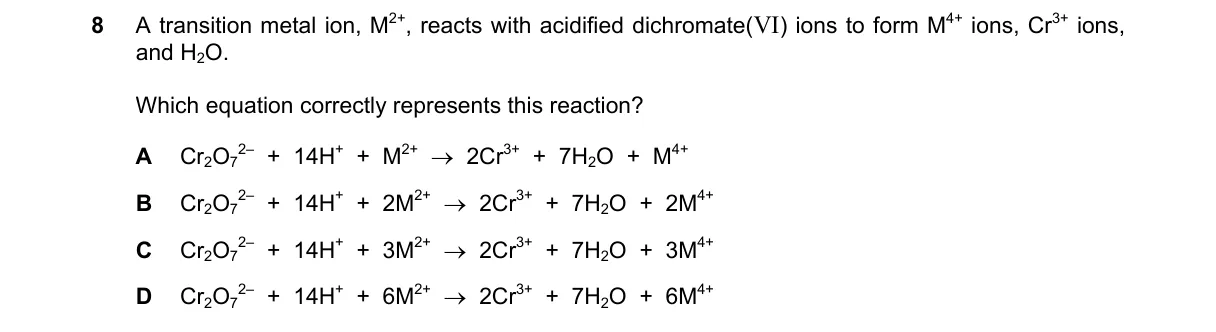 Question 8 from 9701/13/O/N/18