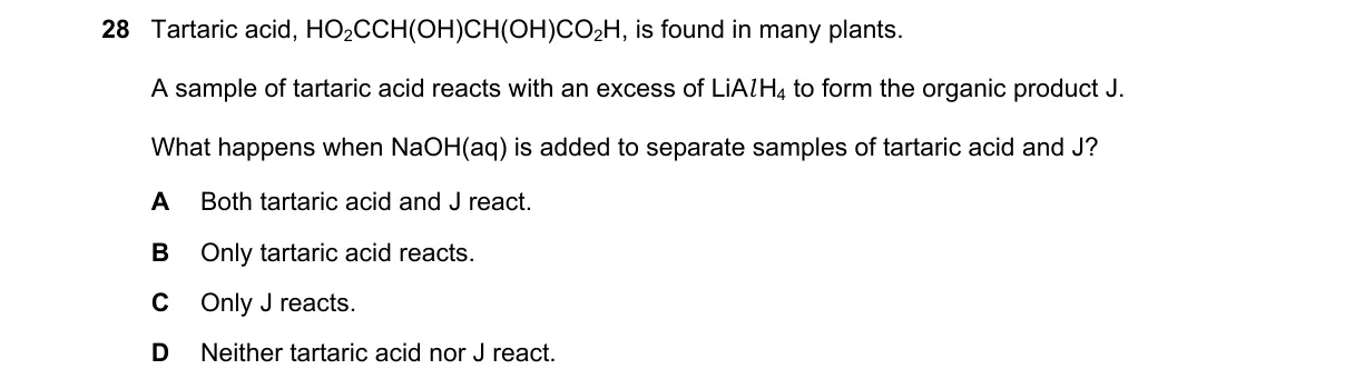 Question 28 from 9701/11/O/N/19
