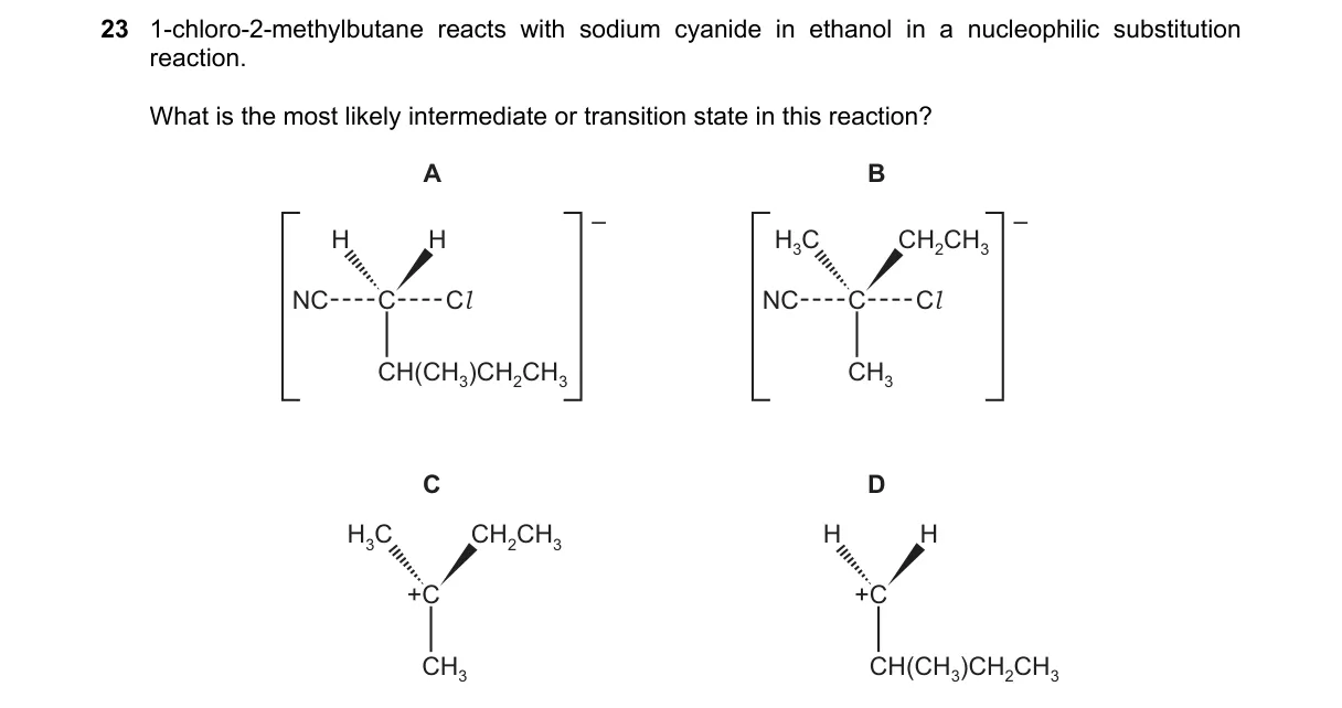 Question 23 from 9701/12/O/N/19