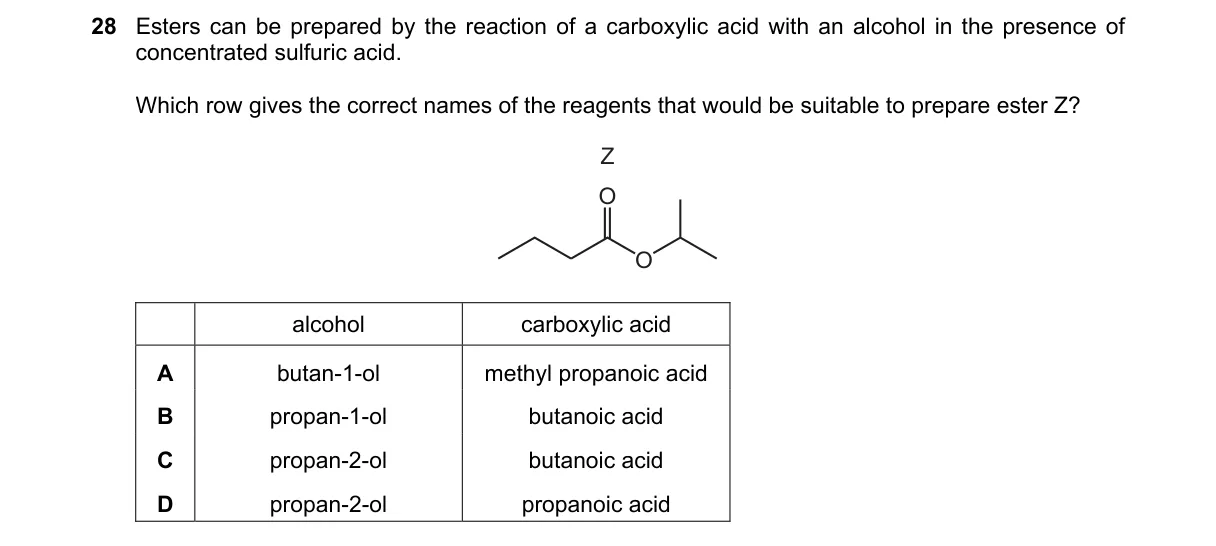 Question 28 from 9701/12/O/N/19
