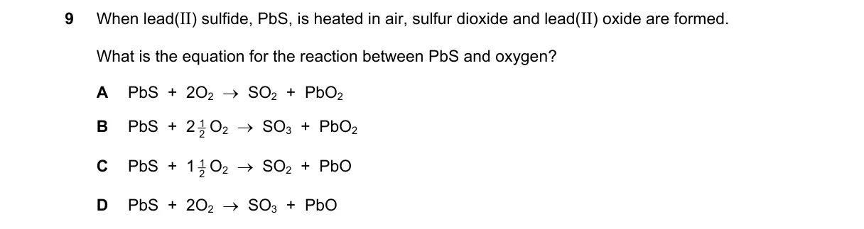 Question 9 from 9701/12/O/N/19