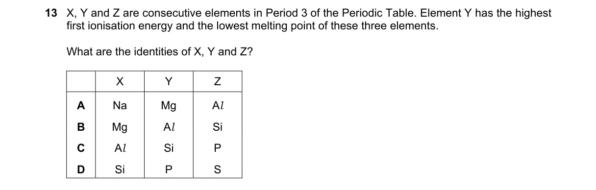 Question 13 from 9701/13/O/N/19