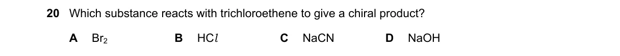 Question 20 from 9701/13/O/N/19