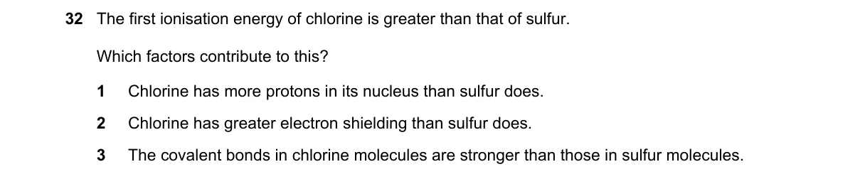 Question 32 from 9701/13/O/N/19
