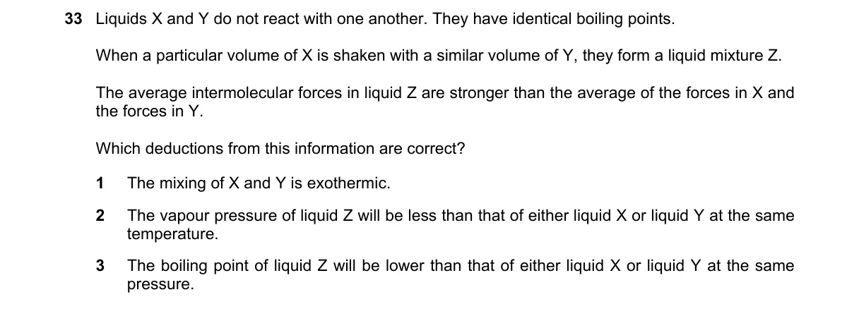 Question 33 from 9701/13/O/N/19