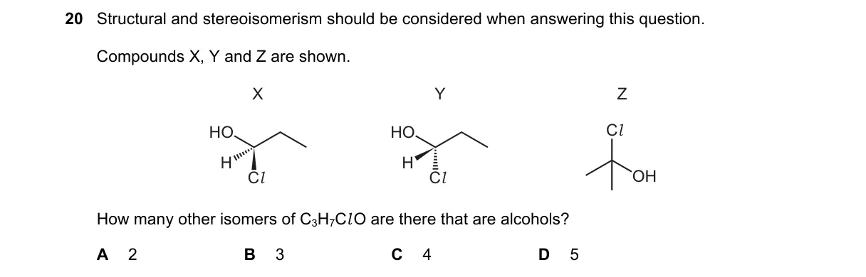 Question 20 from 9701/11/O/N/20