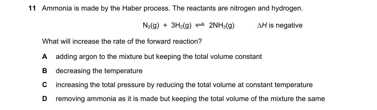 Question 11 from 9701/12/O/N/20