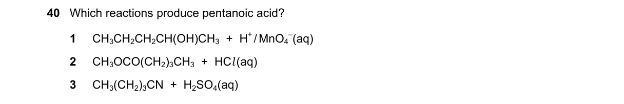 Question 40 from 9701/12/O/N/20