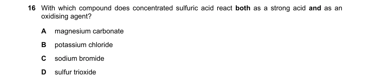 Question 16 from 9701/13/O/N/20