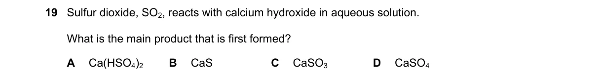 Question 19 from 9701/13/O/N/20