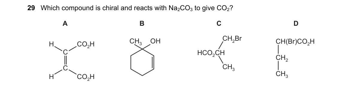Question 29 from 9701/13/O/N/20