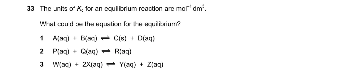 Question 33 from 9701/13/O/N/20