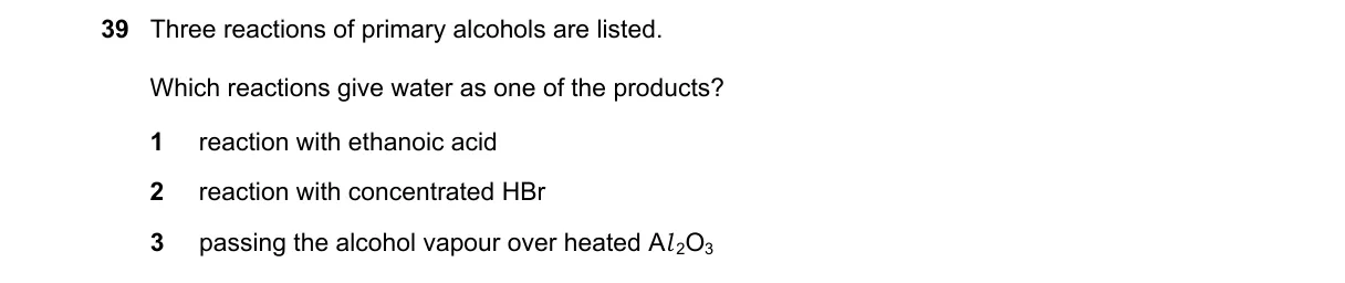 Question 39 from 9701/13/O/N/20