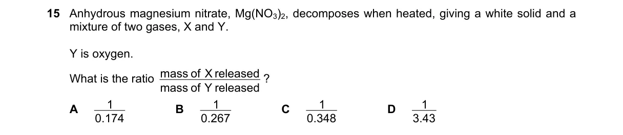 Question 15 from 9701/11/O/N/21