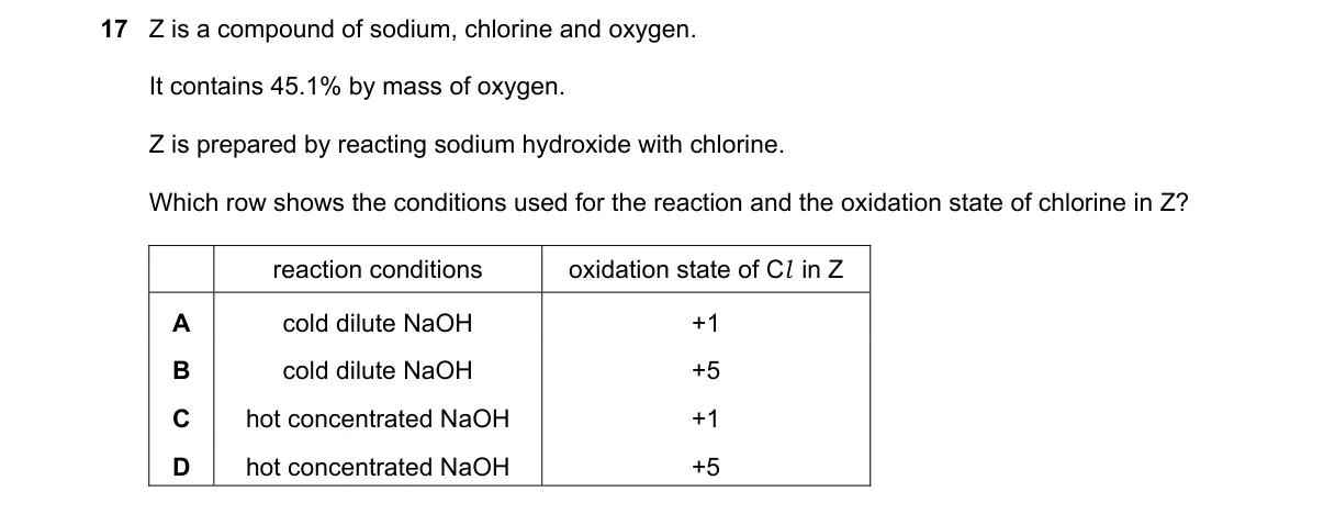 Question 17 from 9701/11/O/N/21