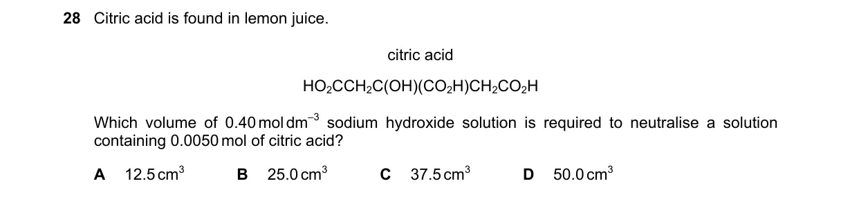 Question 28 from 9701/11/O/N/21