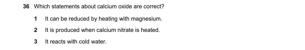 Question 36 from 9701/11/O/N/21