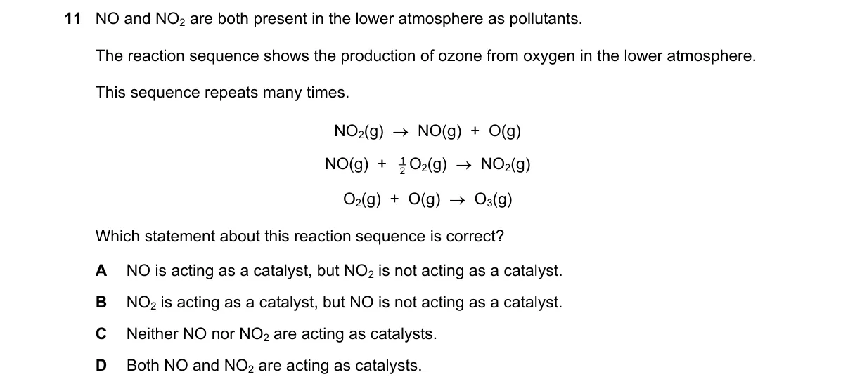Question 11 from 9701/12/O/N/21