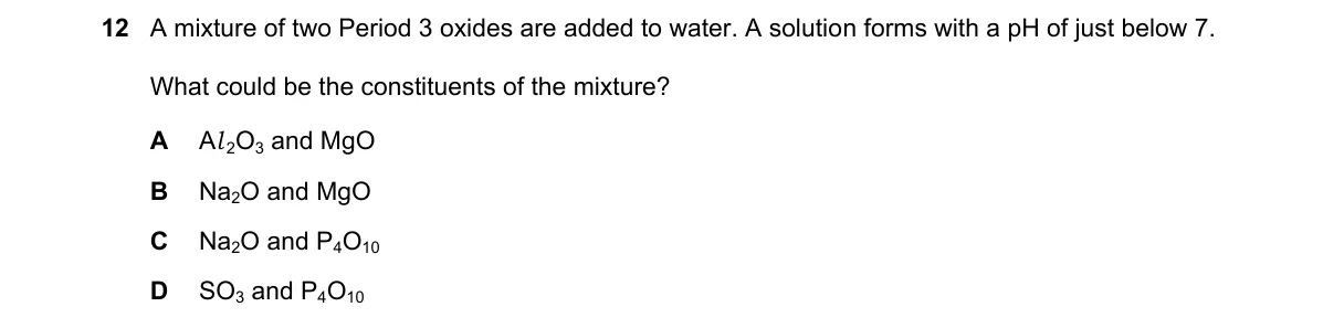 Question 12 from 9701/12/O/N/21