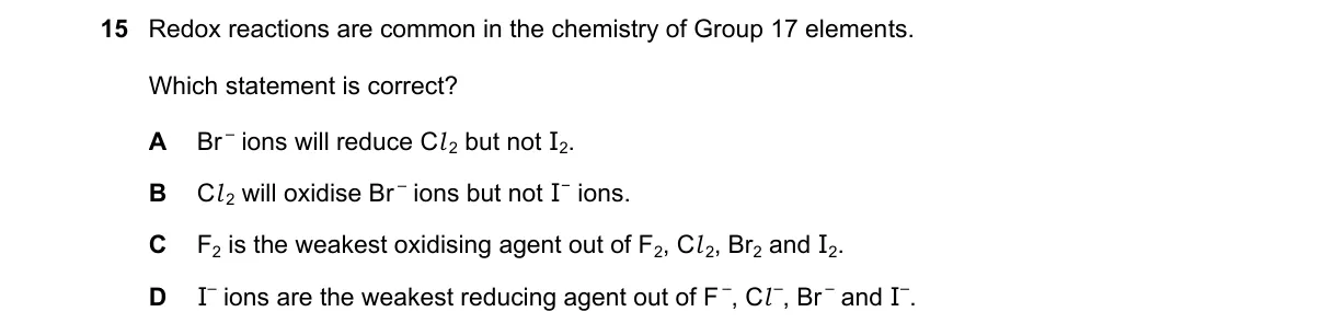 Question 15 from 9701/12/O/N/21