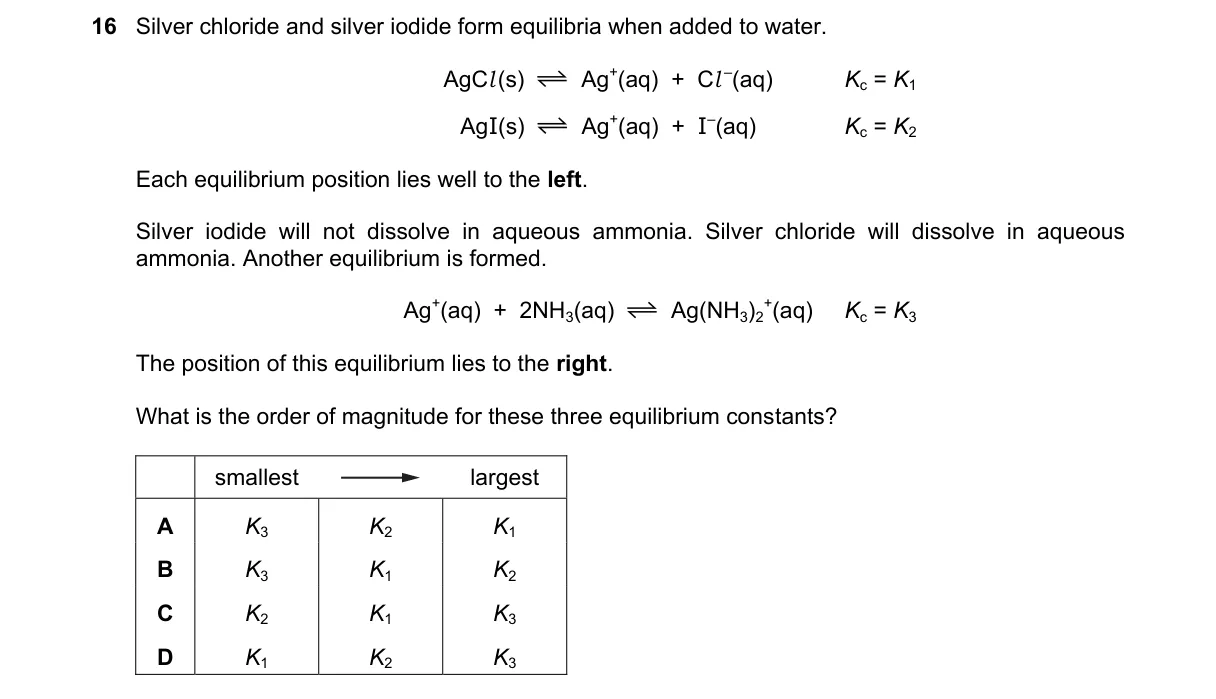 Question 16 from 9701/12/O/N/21