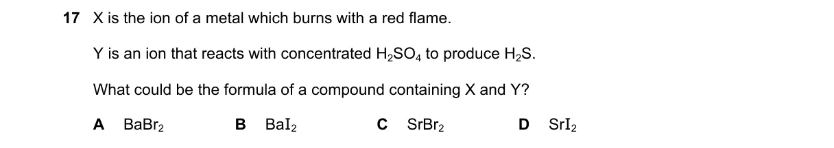Question 17 from 9701/12/O/N/21