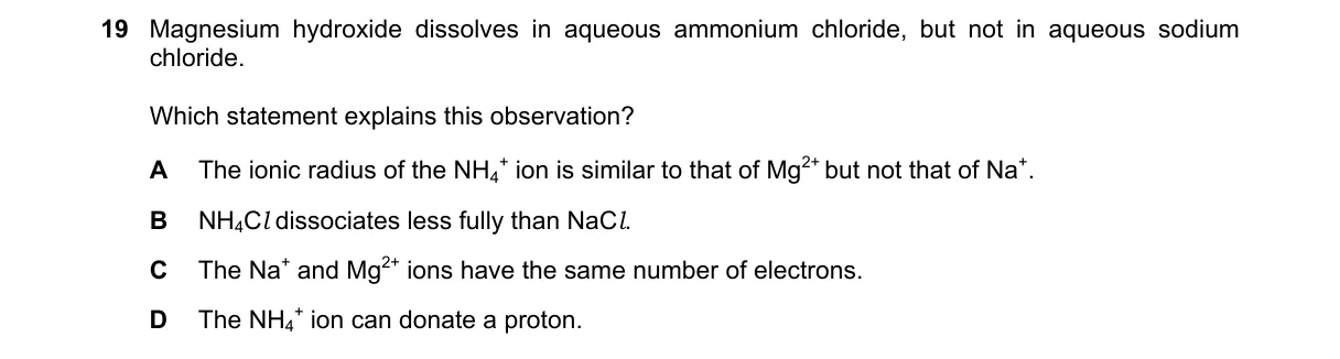 Question 19 from 9701/12/O/N/21