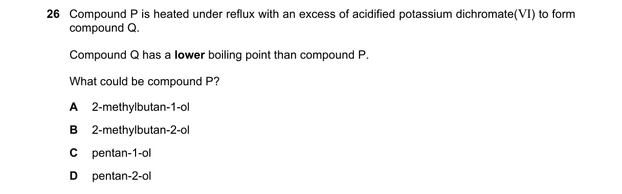Question 26 from 9701/12/O/N/21
