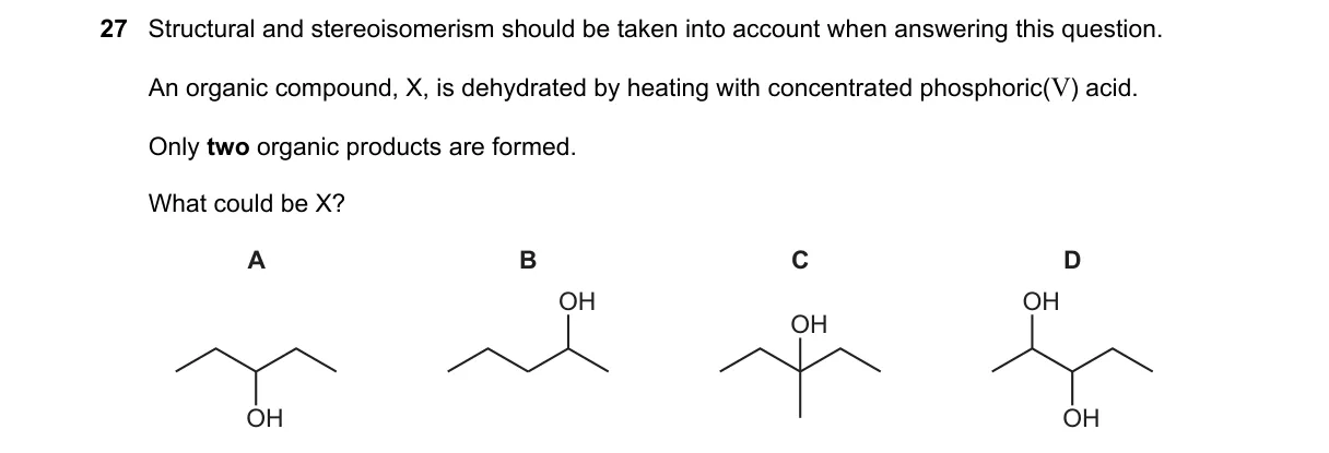 Question 27 from 9701/12/O/N/21