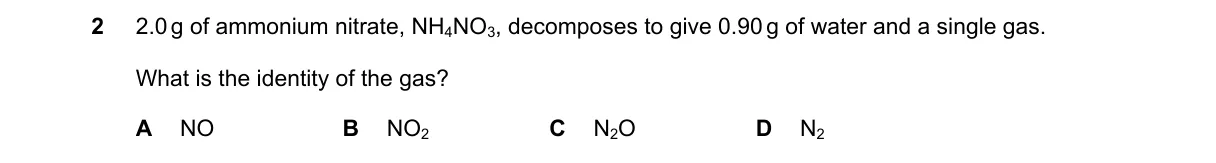 Question 2 from 9701/13/O/N/21