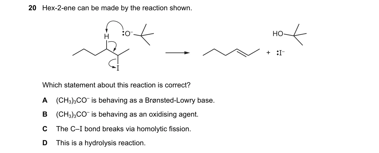 Question 20 from 9701/13/O/N/21