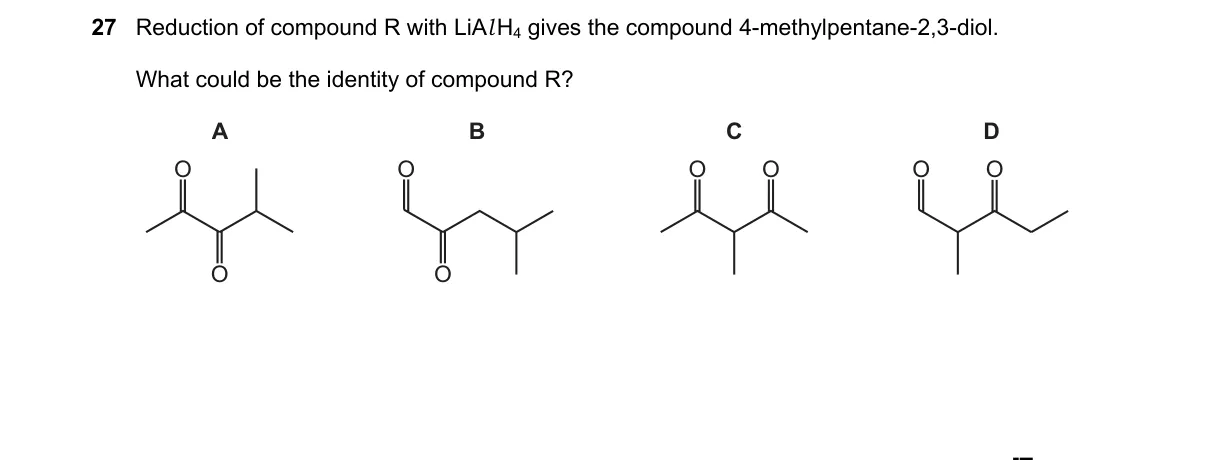 Question 27 from 9701/13/O/N/21