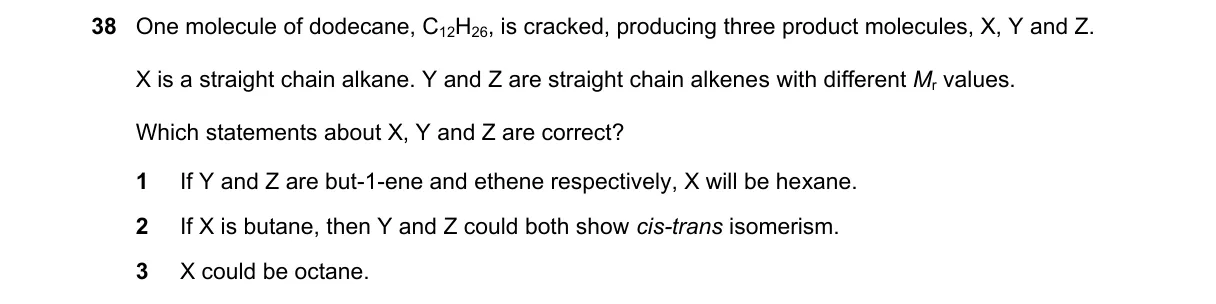 Question 38 from 9701/13/O/N/21