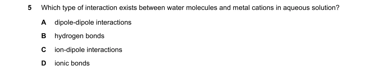Question 5 from 9701/13/O/N/21