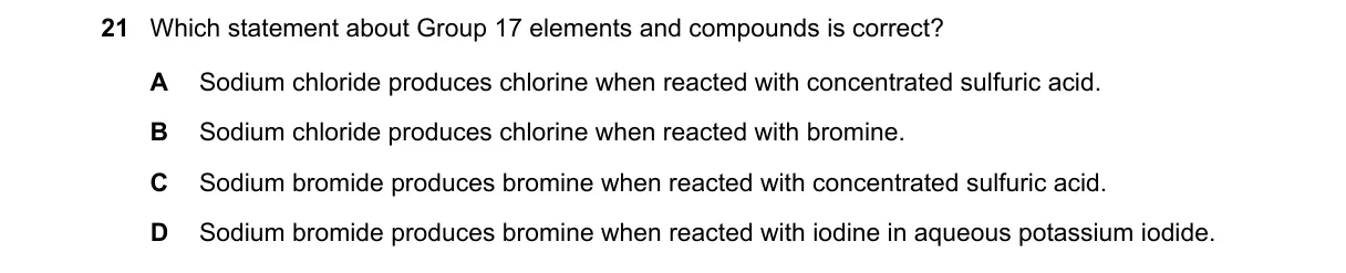 Question 21 from 9701/11/O/N/22