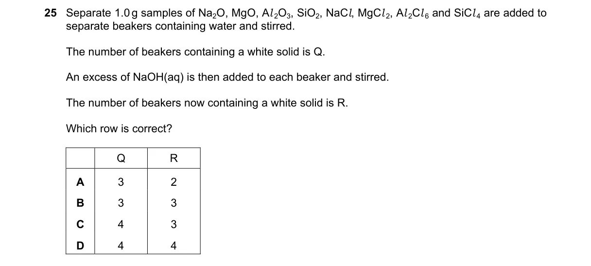 Question 25 from 9701/11/O/N/22