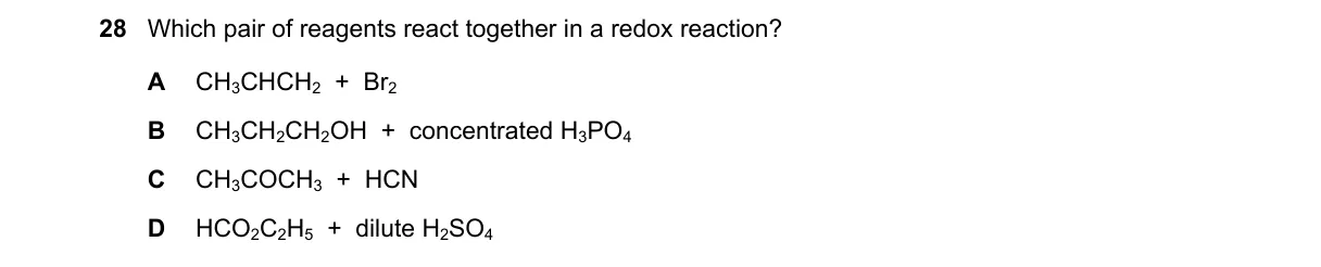 Question 28 from 9701/11/O/N/22