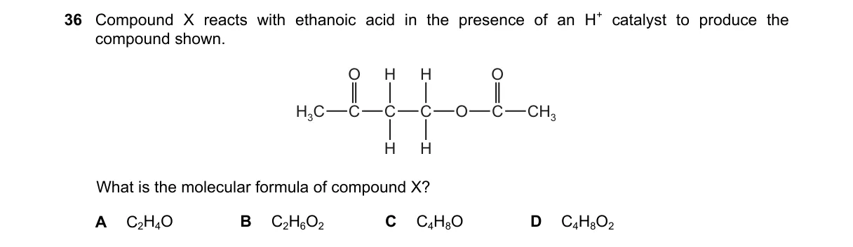 Question 36 from 9701/11/O/N/22