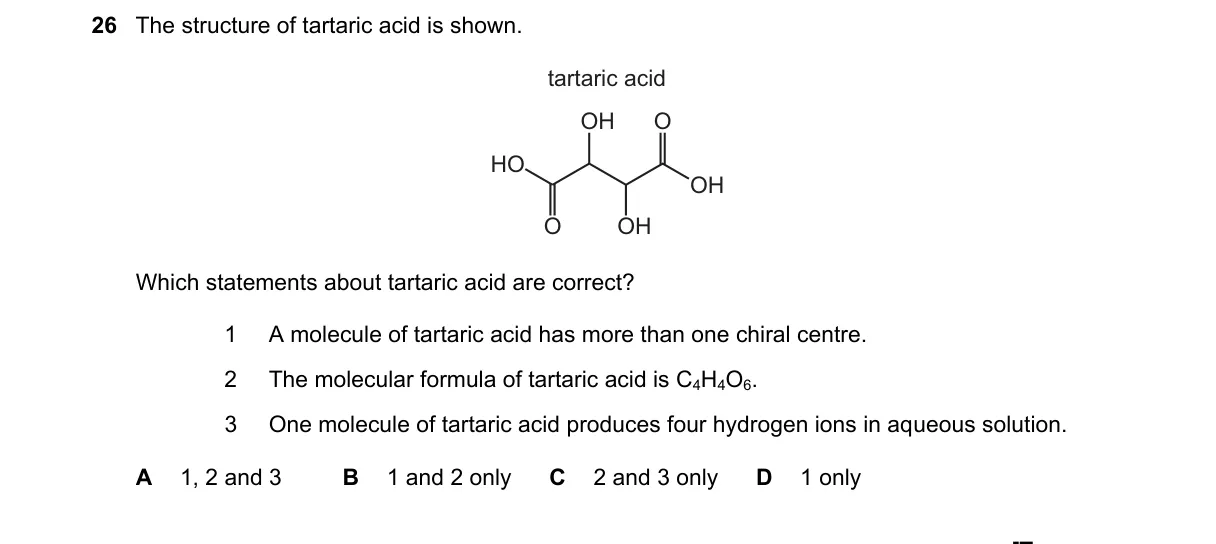 Question 26 from 9701/12/O/N/22